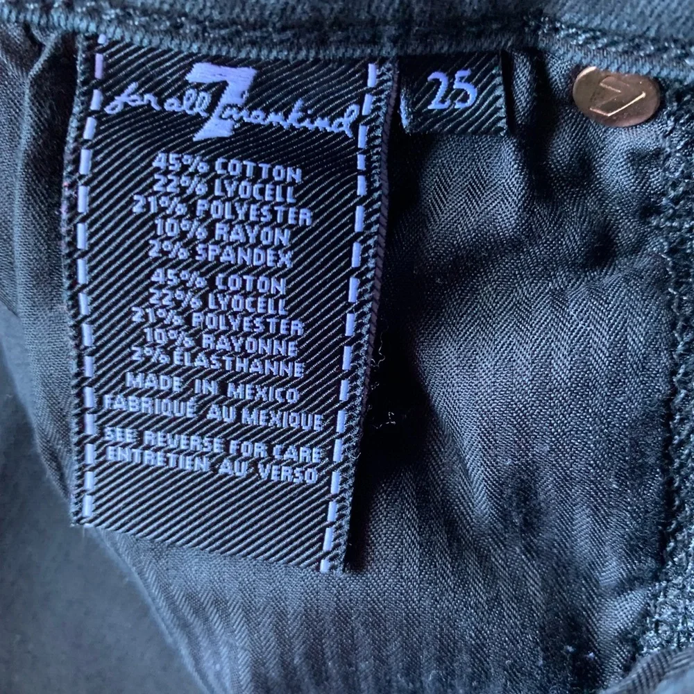 7 for all mankind black jeans. High rise ankle gwenevere. Size 25. - Picture 4 of 9